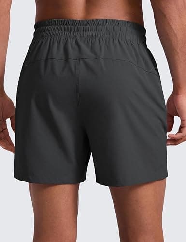 CRZ YOGA Linerless Workout Shorts 5'' | Lightweight, Quick Dry, Running, Pockets, for Men thumbnail 2