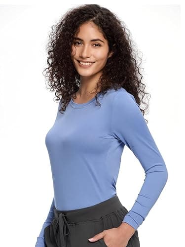 COZYFIT Underscrub Long Sleeve Women - Crew Neck Scrubs Undershirts for Nurse with Soft Fabric thumbnail 4