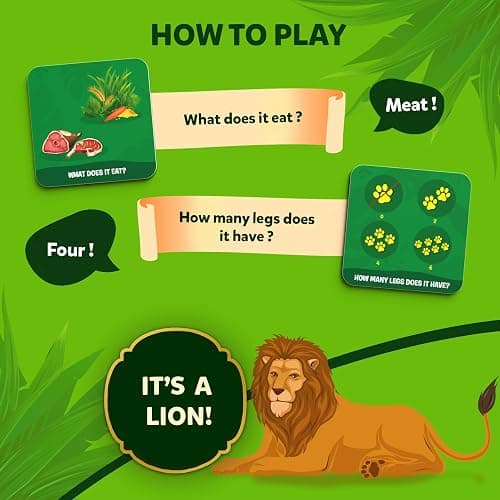 Skillmatics Guess in 10 - Animal Kingdom, Card Game, Christmas Stocking Stuffers for Preschool Kids, Girls & Boys, Fun Travel Game, Gifts for Ages 3, 4, 5, 6 thumbnail 5
