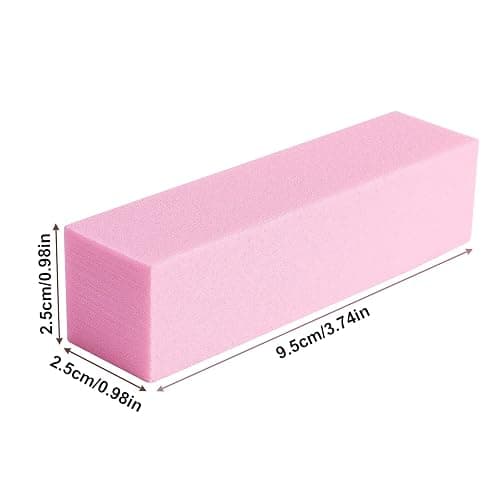 Fuyamp 10 Pcs Nail Buffer Block, Professional 120 Grit Nail Sanding Blocks for Natural Acrylic Nails, Nail Buffer Blacks Manicure Pedicure Tools for Gel Nails Salon Home Use (Pink) thumbnail 2
