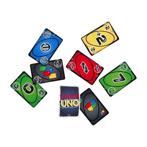 Mattel Games Liar’s UNO Card Game in Travel & Storage Tin for Adults, Kids, Families, Parties & Game Nights, Outwit Other Players with Bluffing & Trickery (Amazon Exclusive) thumbnail 6
