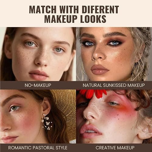 Pudaier Freckle Stamp - Waterproof Faux Freckle Pen, Natural-Looking Lifelike Freckle Makeup, 5-Point Quick Dry Long-Lasting Magic Fake Freckles Marker for Sunkissed Makeup (#3-Coffee) thumbnail 4