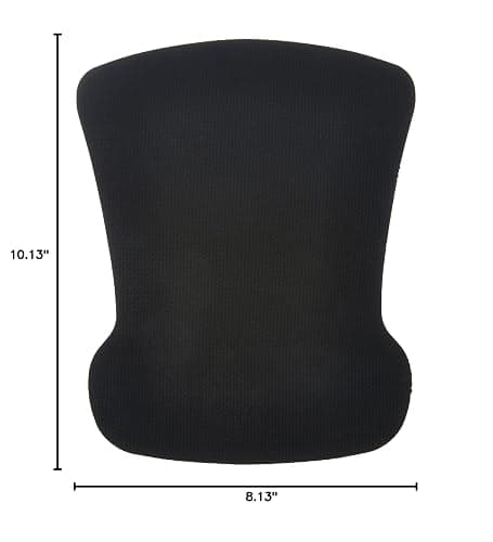 Amazon Basics Irregular Ergonomic Gel Computer Mouse Pad with Wrist Rest for Pain Relief, 10.1L x 8.1W inches, Black thumbnail 5