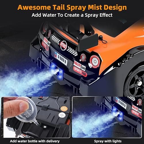 Sakeye RC Drift Car 2.4GHz 1:16 Scale 4WD High Speed Remote Control Cars Vehicle with LED Lights Two Batteries and Drifting Tires Racing Sport Toy Cars for Adults Boys Girls Kids thumbnail 3