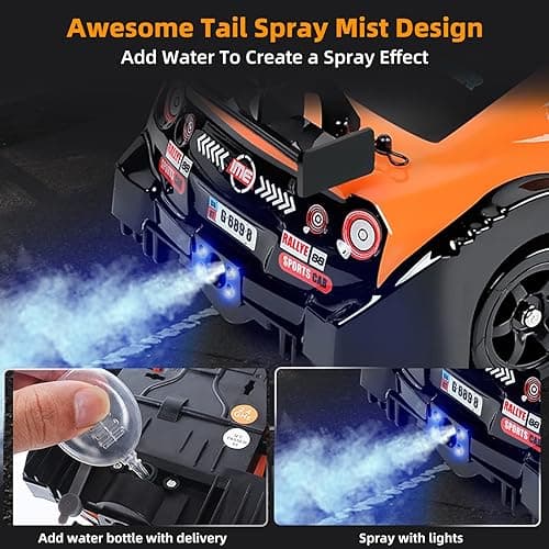 Sakeye 1/16 RC Drift Car 2.4GHz 1:16 4WD High Speed Remote Control Cars Vehicle with LED Lights Two Batteries and Drifting Tires Racing Cars Toy for Adults Boys Girls Kids - Blue+wh86 thumbnail 3