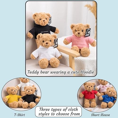 MeterBear Orsacchiotto Peluche Personalizzato con Nome Foto, Orsetto di Peluche Teddy Bear come Regali Personalizzati per lui Natale Regali Compleanno San Valentino Anniversario (26cm) thumbnail 3