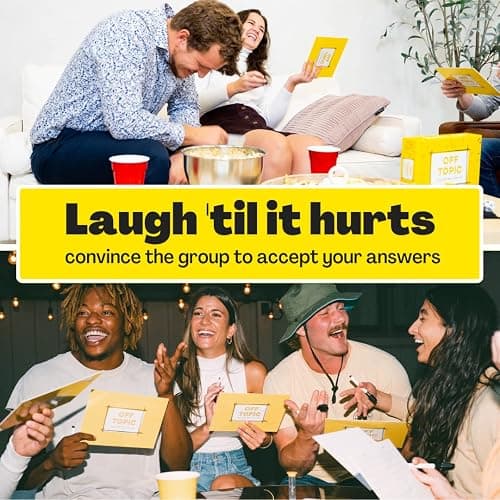 OFF TOPIC Party Game for Adults - Fun Adult Board Games for Groups of 2-8 Players - Hilarious Game Night Card Game for Friends, Family & More thumbnail 6