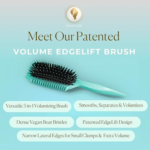 Bounce Curl Volume EdgeLift Brush, 5-in-1 Tool for Volumized Waves, Curls & Coils - Teal thumbnail 2