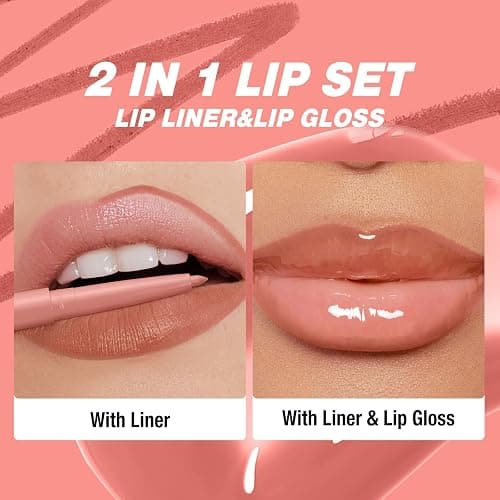BestLand 12pcs Hydrating Lip Oils + Lip Liner Pencil Lip Combo Sets, 24H Long-Lasting Lip Kit with Lip Liner and Gloss, Nourishing, Non-Sticky Tinted Stain Lip Gloss Plumping Lip Oil Set for Women thumbnail 8