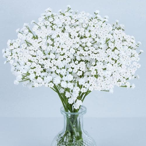 MAQIAHN 6 Baby Breath Artificial Flowers - Babies Breath Flowers Artificial Bulk Faux Flowers Bouquet White Flores Greenery Real Touch Fake Flowers Arrangements Wedding Centerpieces Tables Decorations - Image 1