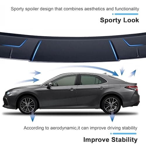 Roof Spoiler for Toyota Camry 2024-2018 Rear Roof Spoiler Tail Wing | Glossy Black，High Quality，Easy Installation，Vehicle mold release，Durable thumbnail 3
