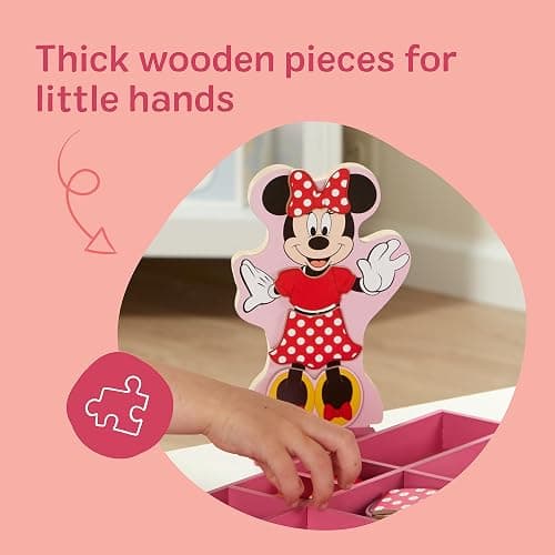 Melissa & Doug Disney Minnie Mouse & Daisy Duck Magnetic Dress-Up Wooden Dolls – Pretend Play Set (40+ pcs) Minnie Mouse Toys, Disney Dress Up Dolls for Preschoolers & Kids Ages 3+ thumbnail 6