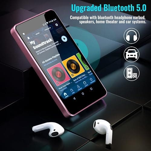Kids MP3 Player with Spotify, Parental Controls, Spotify Kids, Audible, Amazon Music, Libby, 4.0" IPS Bluetooth MP4 Music Player Up to 512GB (Pink) thumbnail 4