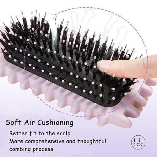 Curl Defining Brush, 1 PCS Curly Hair Brush, Brush for Curly Hair, for Combing and Shaping Men's and Women's Curls to Reduce Pulling (Purple) thumbnail 3