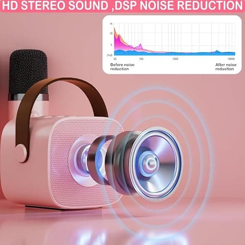 Mini Karaoke Machine for Kids & Adult, 4-12 Years Old Girls Christmas Birthday Gift for Boys, Karaoke Toys Gifts for Girls Ages 4, 5, 6, 7, 8, 9, 10, 12 +Year Old Birthday Party thumbnail 3