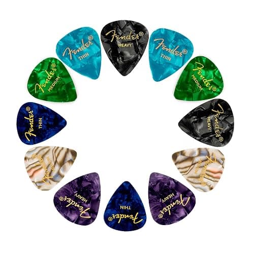 Fender Premium Picks Sampler - 12 Pack Includes Thin, Medium & Heavy Gauges (Austin Bazaar Exclusive) - Image 1