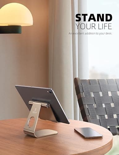 Lamicall Adjustable Tablet Stand: Desktop Holder Dock Compatible with iPad Pro 9.7, 10.5, 12.9 Air Mini 4 3 2, Kindle, Nexus, Tab, E-Reader (4-13") - Blue - Blue thumbnail 3