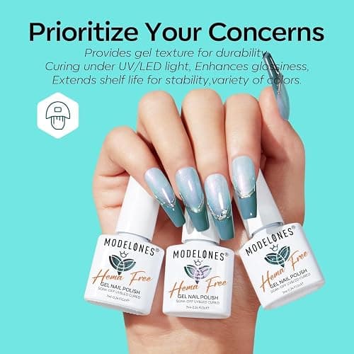 modelones Gel Nail Polish, 6 Colors Hema Free 9D Green Glass Cat Eye Sliver Green Glitter 2026 St Patricks Spring Nail Polish Kit with Magnet Soak Off LED Winter Cateye Nail Art Gel DIY Salon thumbnail 6
