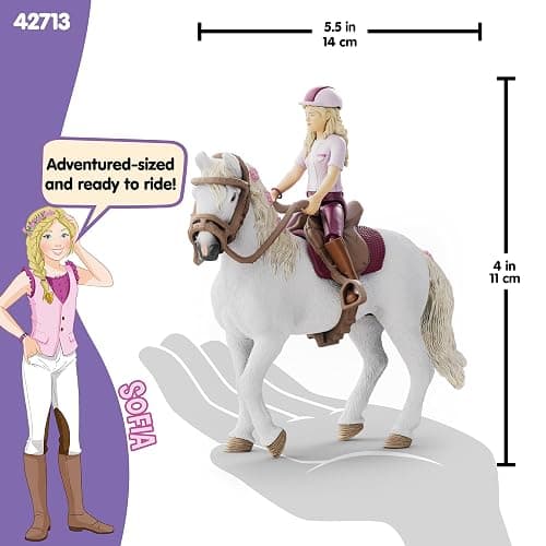 Schleich Horse Club - 6 PC Sofia and Blossom Playset - with Western Rider Action Figure and Horse Figurine - Kids Ages 5+ thumbnail 2