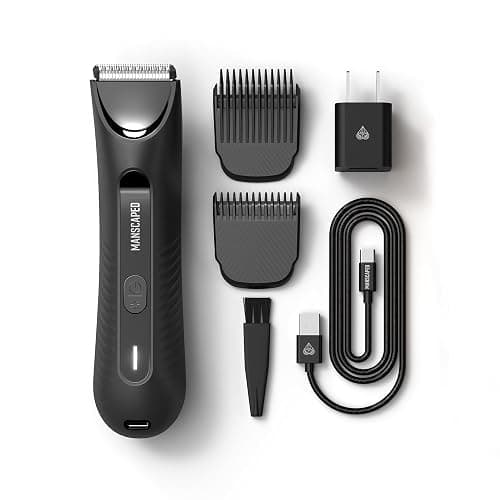 MANSCAPED® The Lawn Mower® 3.0 Plus Groin & Body Hair Trimmer – Updated SkinSafe® Trimmer Blade, Waterproof Wet/Dry Groomer, USB-C Rechargeable, Men’s Wireless Ball Shaver, Tuxedo Black thumbnail 8