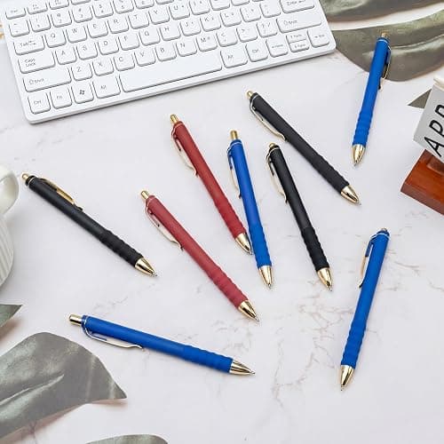 Linbsunne Ballpoint Pens Medium Point 1mm Pen with Super Soft Grip Ball Point Pen for Men Women Retractable Pens (Blue Ink+Black Ink+Red Ink) thumbnail 6