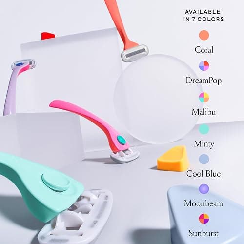 Billie Razors for Women, DreamPop - 1 Handle, 4 Refills & Magnetic Holder thumbnail 7