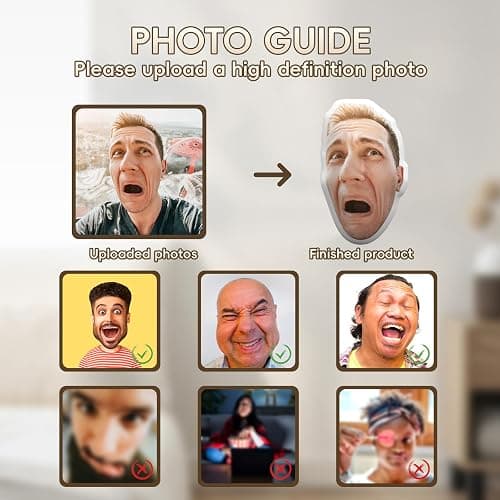 UNIGIFT Custom Funny Pillow for Men Women, Personalized Pet Face Pillow, Customized White Elephant Gifts for Adults, Fun Gag Gift with Picture, Photo Christmas Funny Gifts (Insert Included) thumbnail 5