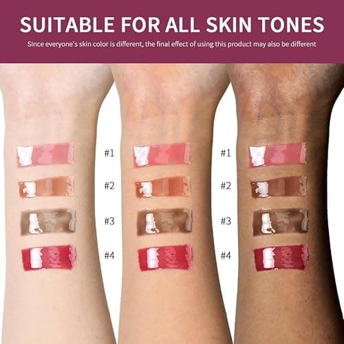 Sitovely Glossy Peptide Lip Gloss, Voluminous Lip Butter Balm, High-Shine Plumping Nude Colors Lip Glow Oil Jelly Lipstick Lip Care & Repair Lip Mask - Cruelty Free Lip Plumper thumbnail 3