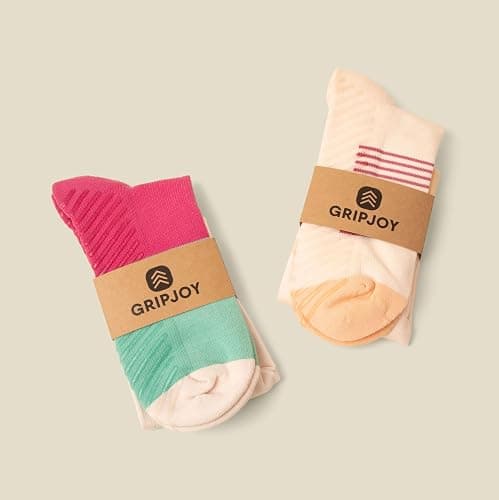 Gripjoy Compression Socks with Grips, 15-20mmHg, Support & Stability for Circulation, Travel, Pregnancy, Nurses thumbnail 2