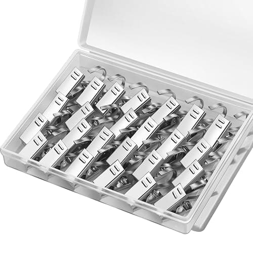 Teenitor 25 Pack Curtain Clips for Hanging Curtain Hooks, Stainless Steel Curtain Hooks with Clips, Small Hooks Clips for Camper Awning Light Photos Party Decorations thumbnail 7