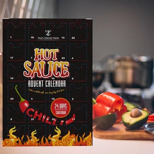 Hot Sauce Advent Calendar 2025 | 24 Days of Chilli Sauce | Ultimate Gift for Spicy Food Lovers | Food Advent Calendar 2025 Men, Chilli Challenge Hot Sauce for Women (Black) thumbnail 5