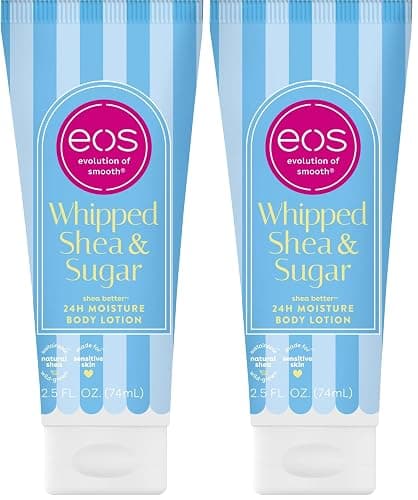 eos Shea Better Travel Size Body Lotion, Whipped Shea & Sugar, Limited Edition Skin Care, 24-Hour Moisture, Body Lotion for Women, travel size toiletries, Vegan, 2.5 fl oz (Pack of 2) - Image 1