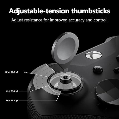 Xbox Wireless Gaming Controller | Elite Series 2 Core | Robot White | Consoles, PCs, TVs, mobile, and more | Adjustable Thumbsticks | Trigger Locks thumbnail 3