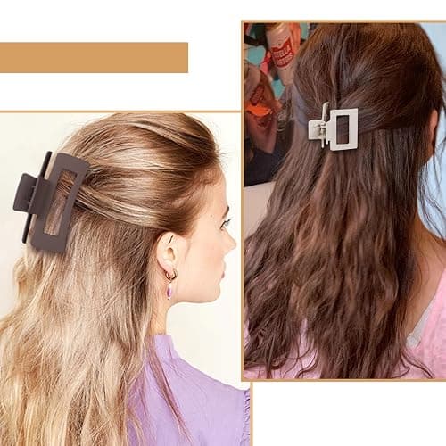 NEW LIVE Hair Clip 16 Count for Women - Hair Claws for Thin Thick Curly Hair - Large and Small Matte Banana Clips - Strong Hold Nonslip Hair Claws - Various Sizes and Styles thumbnail 6