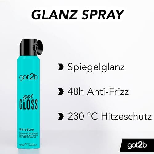 got2b GotGloss Spray lucido (200 ml), spray lucido per capelli garantisce fino a 48 ore di controllo dell'crespo e massima lucentezza, protegge i capelli da temperature fino a 230 °C thumbnail 4
