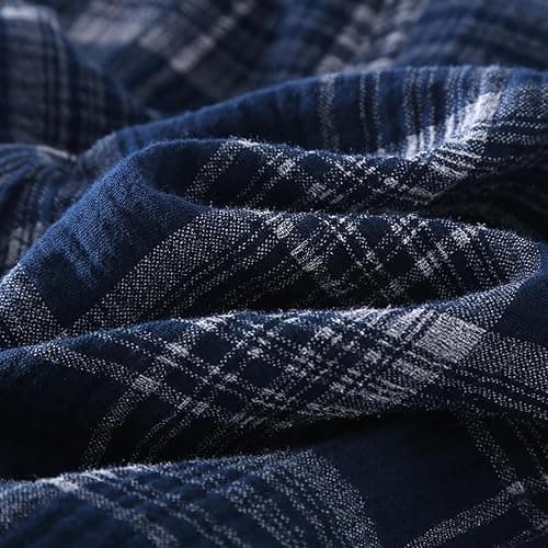 STMAHER 2 Pack Men's Cotton Pajama Bottoms Lightweight Sleep Lounge Pants Plaid Sleepwear Long Pj Pants With Pocket thumbnail 5