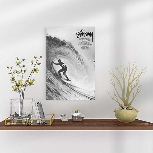 Vintage Black And White Surf Poster, Jeff Booth International Tribe Wall Art for Room Decor, College Dorm,for Living Room Bedroom Decor thumbnail 7