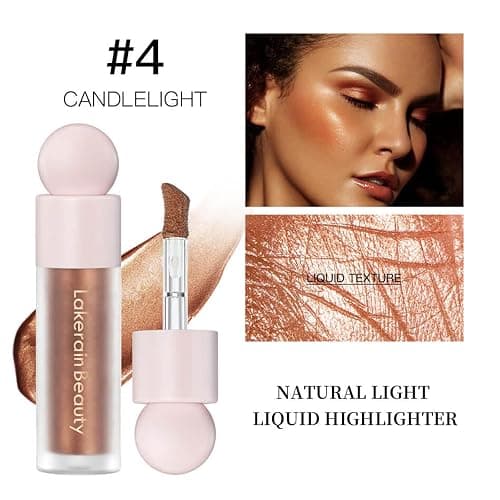 MEICOLY Liquid Highlighter,Long Lasting Liquid Luminizer Shimmer Stick,Waterproof Smooth Highlight Face Illuminator,Silky Natural Glow Makeup Sparkly Highlighters for Face,04 Transcend - liquid luminizer,04 Transcend - 0.25 Fl Oz (Pack of 1) thumbnail 2