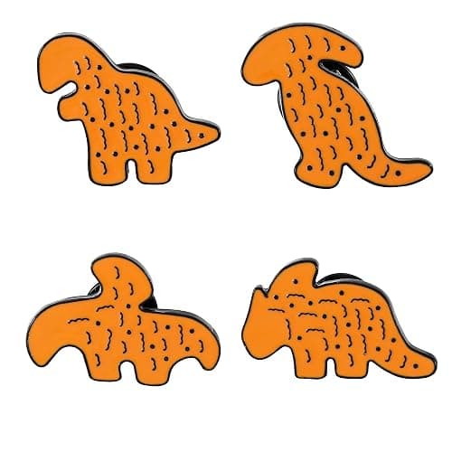 Dinosaur Chicken Nugget Enamel pin for Women Men Lapel Brooch Badge Pin for Backpack Bag - Image 1