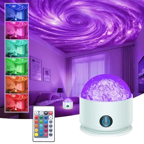 Galaxy Projector Night Light, USB Rechargeable Star Projector Light with Remote Control, 16 Colors Night Lights Milky Way Sensory Light for Kid, LED Nebula Lamp for Kids Adults, Room Party Decor Gift - Image 1