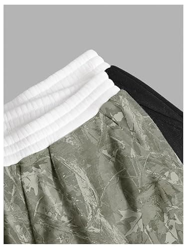 RoseSeek Girl's Wide Leg Sweatpants Elastic Waist Color Block Baggy Sweatpants Joggers Track Pants 2 Pack thumbnail 3