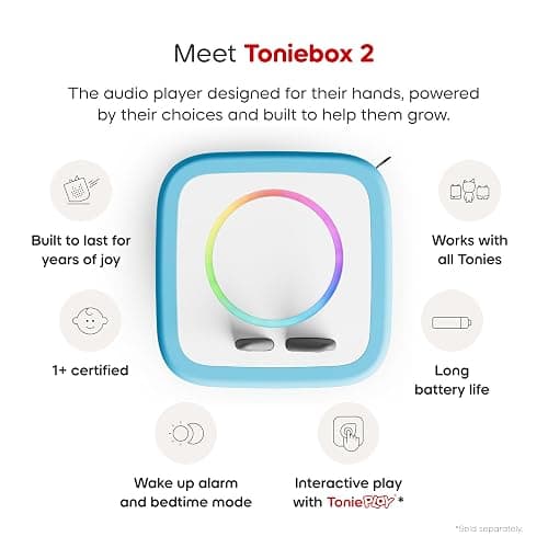Toniebox 2 My First Farm Bundle for Kids 1+ with Soft and Squeezable Cow, Horse, and Pig - Sky Blue thumbnail 4