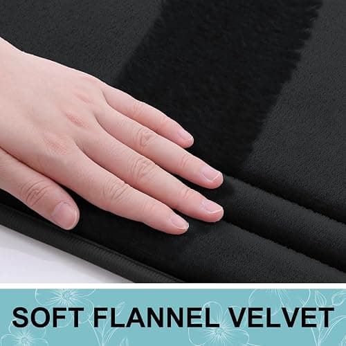 Grandaily Memory Foam Bath Mat Rug 24x16, Ultra Soft, Non-Slip and Absorbent Bathroom Rugs, Machine Wash Dry, Comfortable Bath Carpet for Bathroom Floor, Tub and Shower, Black thumbnail 3