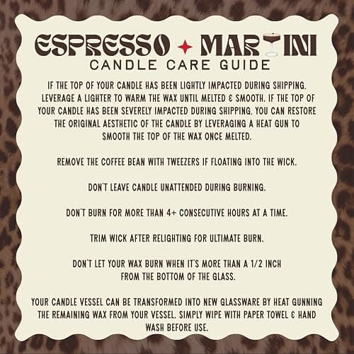 Reimagine Discovery Espresso Martini Candle, 50+ Hour Long-Lasting Burn Handcrafted Decorative Candles for Home Scented, Coffee Bar Accessories & Decor, Birthday Candle Martini Party Decorations thumbnail 7