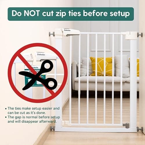 Babelio Baby Gate for Doorways and Stairs, 26"-40" Auto Close Dog Gate, PressGuard C5, Easy Install Pressure Mounted Gate, fits for Narrow and Wide Doorways, Safety Gate Door for Child and Pets thumbnail 5