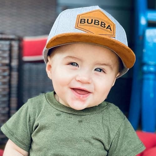 Toddler Hat - Baseball Hat - Baby Bubba Trucker Cap - Infant Newborn Youth Flat Brim Patch Sun Hat for Summer Winter thumbnail 3