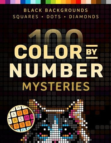 100 Color by Number Mysteries: A Coloring Book for Adults Relaxation and Wonder – Squares, Diamonds, Dots (Pixelcolorist Quest) - Image 1
