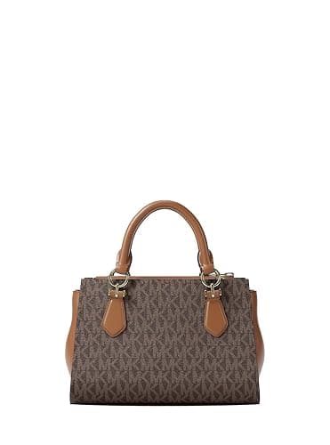 Michael Kors Marilyn Small Signature Logo Messenger Bag Brown PVC thumbnail 3