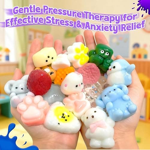 30Pcs Mini Taba Squishies Kit Fidget Toys, Include Mini Taba Squishies Pack with 24 Easter Cards, Kawaii Stress Relief Toys Squeeze Toys Party Favors for Kids 4-8 8-12, Classroom Birthday Easter Gifts thumbnail 7