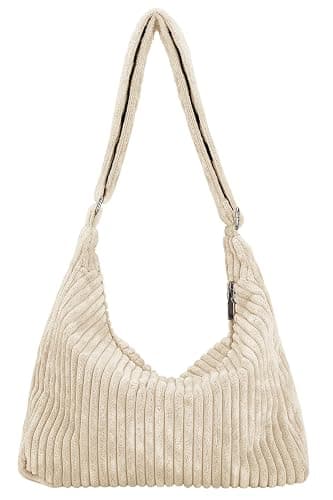 Ulisty Women Corduroy Hobo Bag Adjustable Strap Shoulder Bag Crossbody Bag Casual Purse Tote Bag Handbag - Image 1